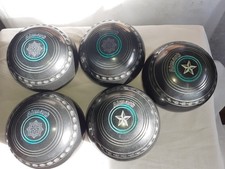 Almark Crusader II Lawn Bowls Size 3 In Good Condition (Quantity 5)