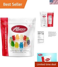 Fat-Free, Gluten-Free 12 Flavor Gummy Bears - Bulk 36oz Snack for Everyone