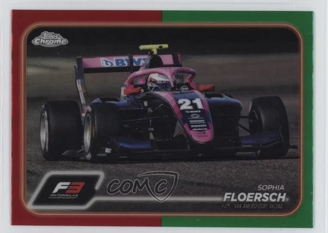 2024 Chrom Formel 1 F3 Autos rot & grün Refraktor Sophia Florsch Floersch 12a6