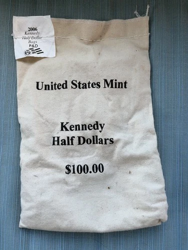 2006 Kennedy $100 (200 Coins) BU Half Dollars in Sealed US Mint Bag