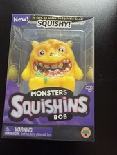 New Squishins Monster 3D Sensory Squishy Toy Bob Yellow Squeeze Tactile 3