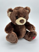 Dan Dee Brown Heart Teddy Bear Heart Foot Super Soft Plush 10  