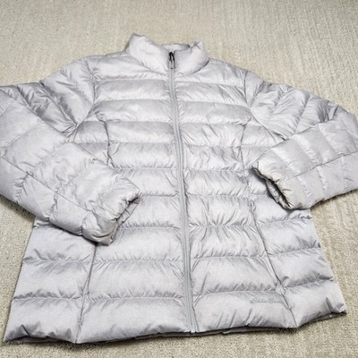 Eddie Bauer Puffer Jacket Women XL Cirruslite Down Coat Packable Hiking Gorpcore