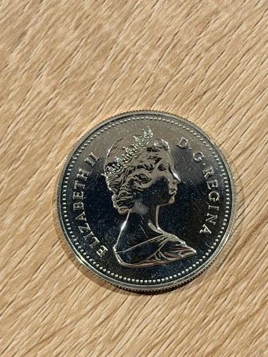 1981 Transcontinental Railroad Canada Silver Dollar Proof $1 Coin .500 .375 ASW