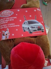 Holiday Time Rudolph Red Nose/Dark Brown Antlers Reindeer Christmas Car Costume