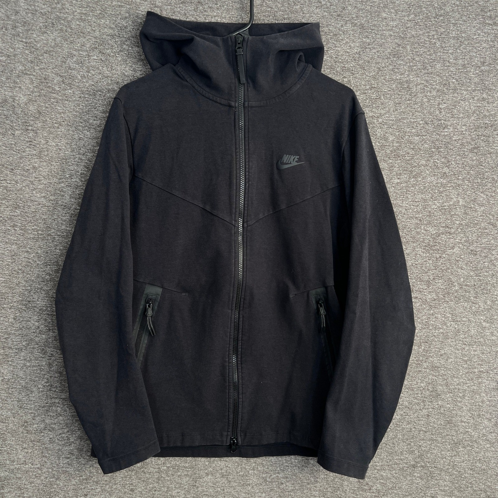 SACAI X NIKE Nike Tech Fleece Pack Felpa con Cappuccio Full Zip Sbiadita Nera Uomo Giacca Media Felpa