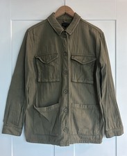 Topshop Ladies Khaki Green Utility Shacket Jacket UK Size 10 100% Cotton Pockets