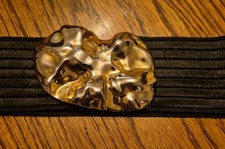 Vintage Charmant Belts Beverly Hills Black Stretchy Belt Large Modern Buckle