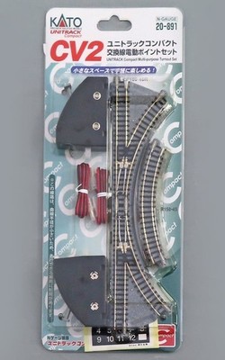 Neu Spur N Modelleisenbahn 1/150 Unitrack Compact Electric Point Set [20-891]
