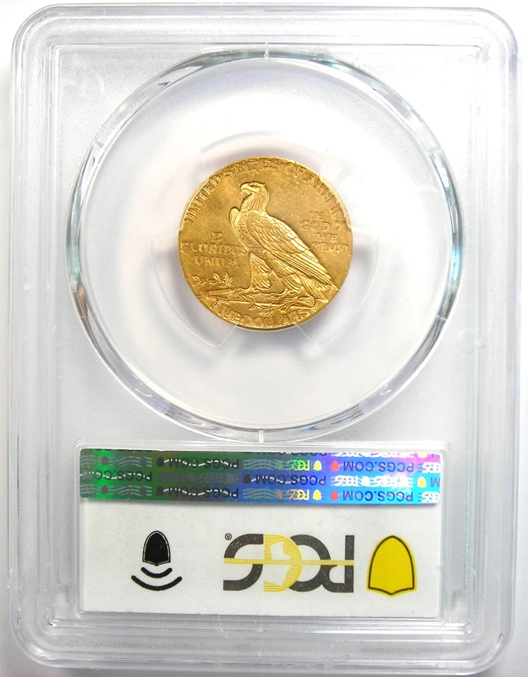 1912-S Indian Gold Half Eagle $5 Coin - PCGS AU58 - Rare Date - $2,150 Value - Image 3 of 4