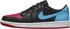 Womens Air Jordan 1 Retro Low OG - Black/DK Powder Blue- Gym Red (Size 5.5)