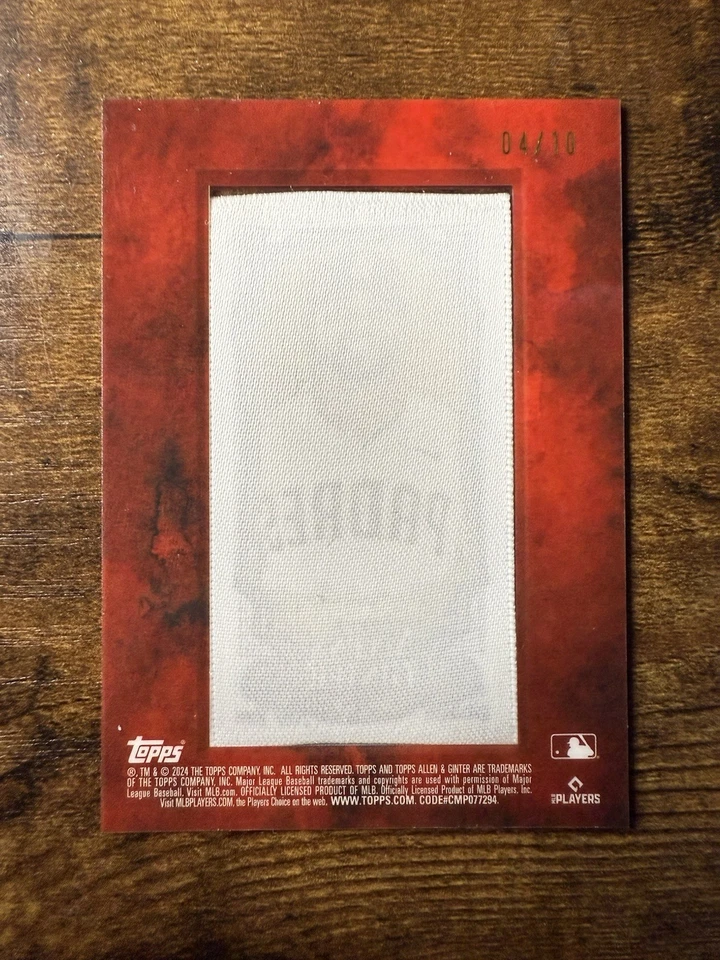 2024 Topps Allen & Ginter Framed Mini Cloth #6 Xander Bogaerts /10 Padres - Image 2 of 2