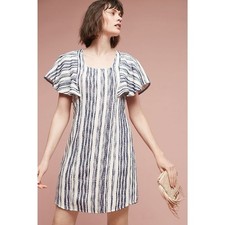 NEW Anthropologie $148 Jovanie Ruffled-Sleeve Tunic Dress by Akemi + Kin Size XS