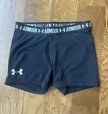 Under Armour Girls HeatGear Armour 3&rdquo; Shorty Black Compression Shorts 1271025