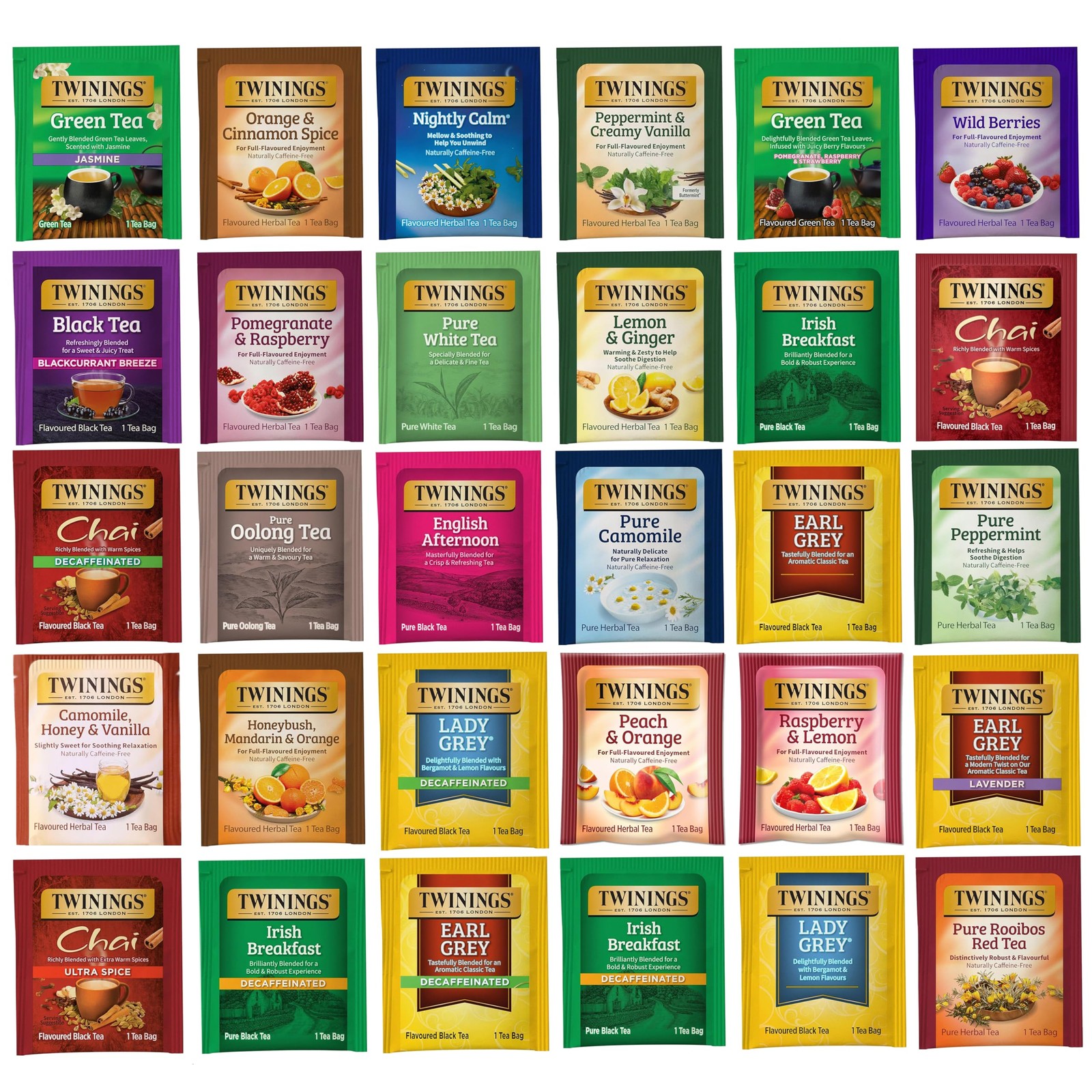 Bags Sampler Assortment Variety Pack (60 Count) 30 60 Count