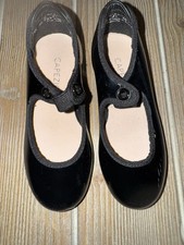 Capezio Girls Tap Shoes Size 9 Black Patent Leather Tap Dance