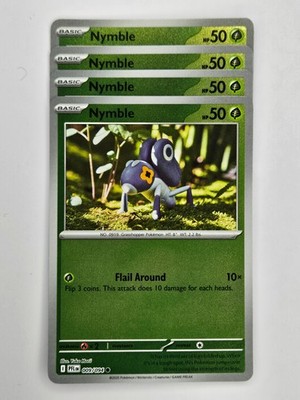 Pokemon - 4x 009/094 Nymble - Common Reverse Holo