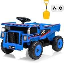 Electric Dump Truck with Remote, Bluetooth, Soft Start  Safety Belt for Kids