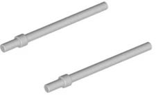 LEGO 2 New Walk Sticks Light Bluish Gray Minifig Bars 6L Stop Ring 63965 D734