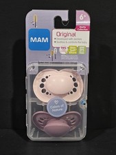 MAM Original Package of 2 Pacifiers 6 Months Light Pink And Mauve