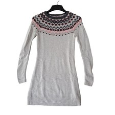 Hollister Sweater Dress Small Knit Ski Lodge Winter Cozy Teen Juniors Fair Isle