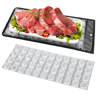 2 Pcs Reusable Cooling for Keeping Food Fresh Outside Party - Flexible Ice Pa...