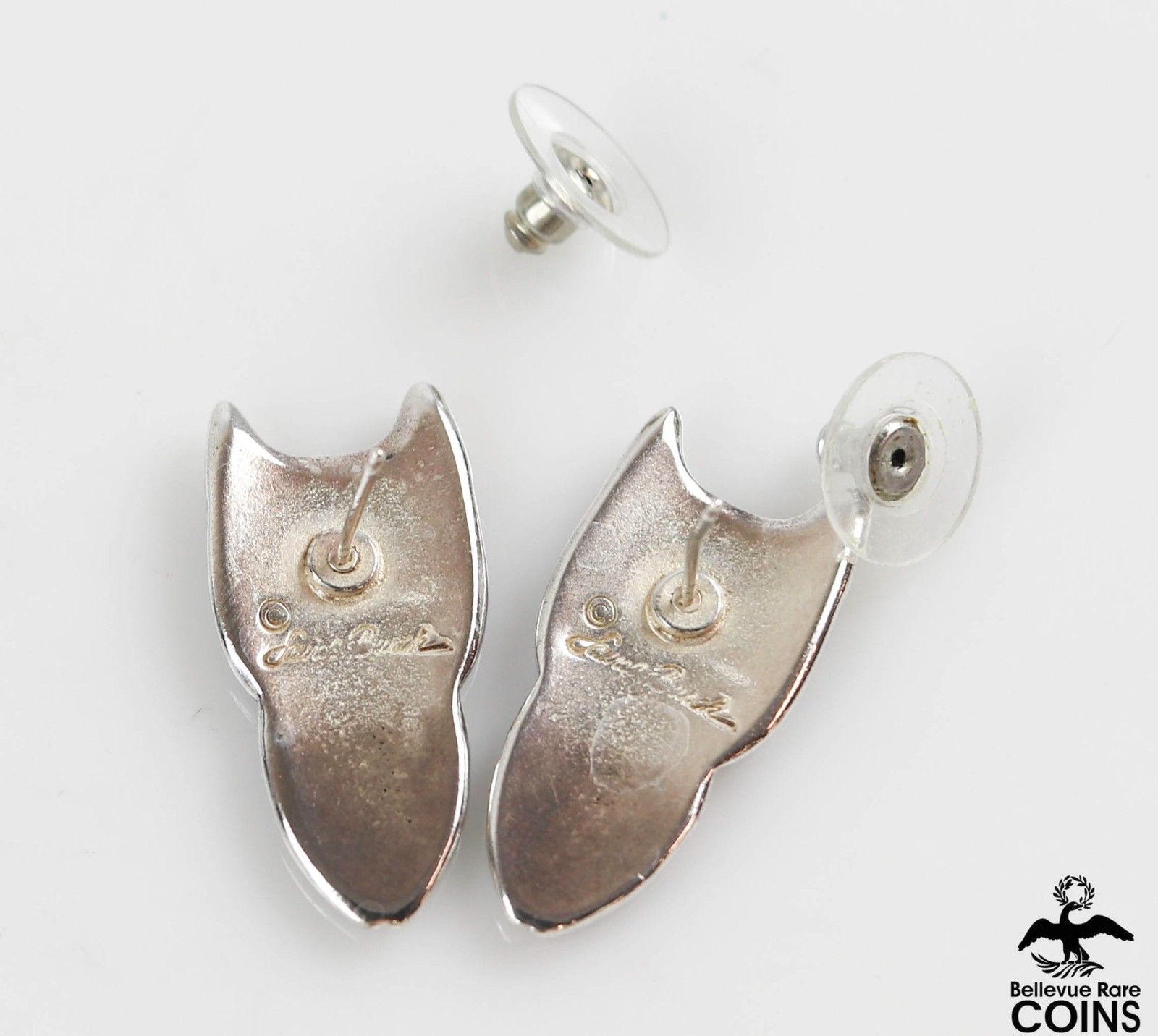 Laurel Burch Silver Double Cat Stud Earrings - image 3
