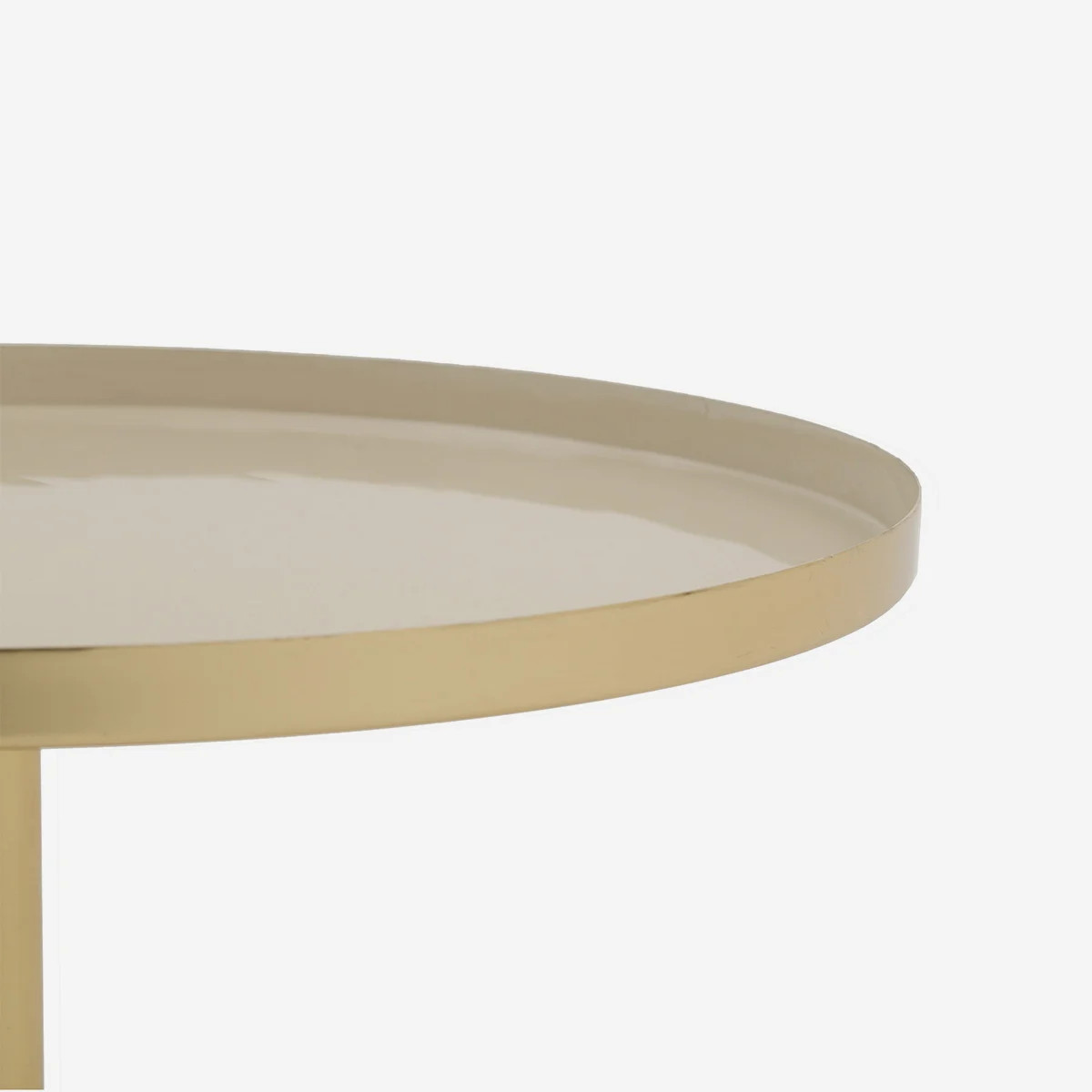Table basse ronde beige Vaskh compacte pour gagner de la place - 4