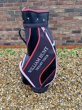 WILLIAM HUNT Trilby Tour TROLLEY/CARRY GOLF BAG, Strap, Red and black 6-way