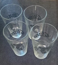 Lot of 4 Chicago Black Hawks Bud Light 12oz Glass