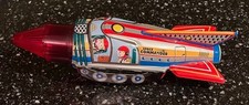 Space Commander Friction Powered Retro Rocket NIB