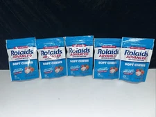 LOT 5- Rolaids Advanced 28 Mixed Berry Soft Chews Heartburn Gas Relief Exp 12/25