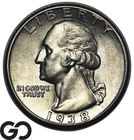 1938 Washington Quarter, Beautiful Gem BU++