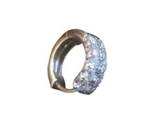 14 Karat Gold mehrreihige Diamant Huggie Creo...