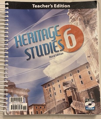 Heritage Studies 6 Teacher's Edition 3rd Edition With CD - Very Good Condition!