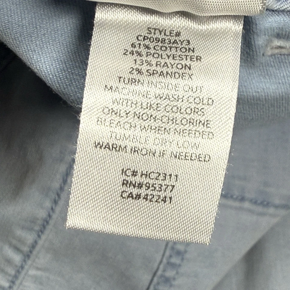 Pantalones de mezclilla Sanctuary para mujer talla 29 (30x23) marinos recortados pierna ancha dobladillo crudo Foto 4 de 4