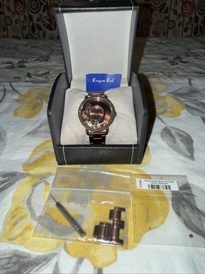 NEW Origami Owl Signature Floating Charm Watch: Chocolate Plus Band Bezel Box A1