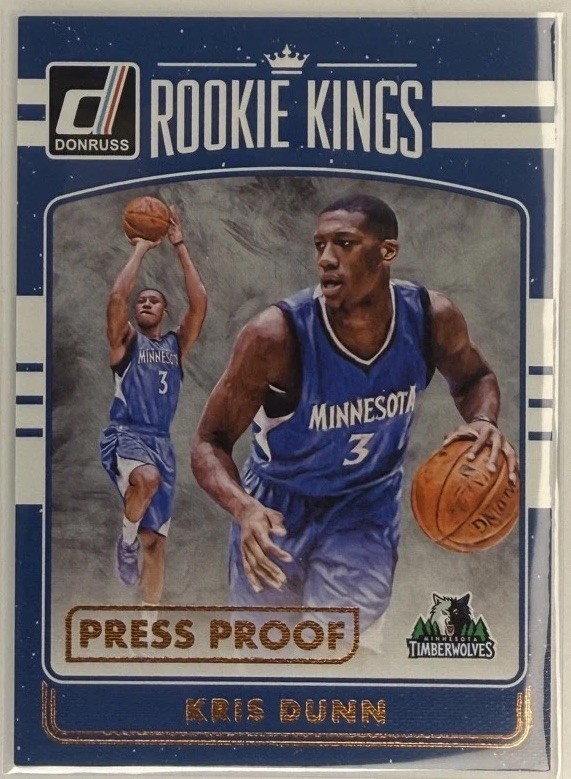 2016-17 Panini Donruss - Rookie Kings Kris Dunn #5 Press Proof Blue /99 (RC)