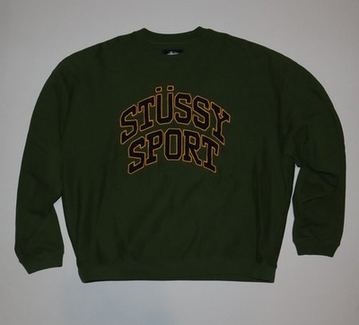 Stussy Relaxed Oversized Crew Sweatshirt Green Men's Size M | eBay