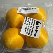 Decorative Satin Covered Styrofoam Balls 3" 4 In Pkg Christmas Bright Gold