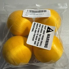 Decorative Satin Covered Styrofoam Balls 3" 4 In Pkg Christmas Bright Gold