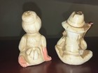 Vintage Ceramic Figural People Man & Woman Novelty Salt & Pepper Shakers Set 2pc — photo 2