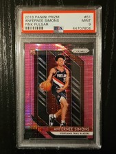 2018-19 Panini Prizm Anfernee Simons Pink Pulsar Rookie /42 PSA 9 #61