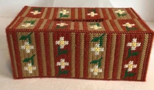Vintage Tissue Box Cover Plastic  Cross Stitch