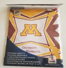 Book Cover. University of Minnesota. Stretches. New In Package.  Fits Up To 8x10