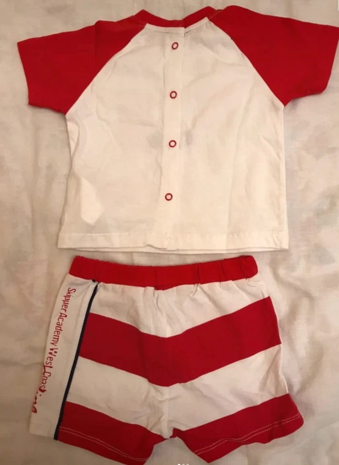 Completo da neonato, Chicco, 1- 3 mesi, bianco/rosso, nuovo - Immagine 2 di 3