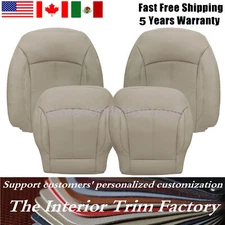 Front Bottom-Top Perforated Seat Cover Tan Leather For 2010-2013 Buick LaCrosse