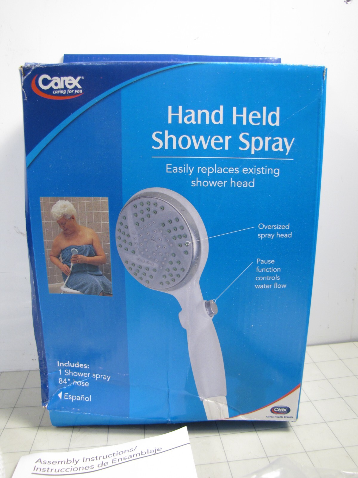 Carex B21500 Hand Held Shower Spray Head with 84" Hose NEW eBay