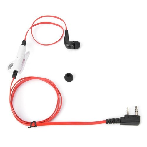 2 Pin Earphone PTT Mic Two Way Radio Noodle Headphone Cord for Kenwood Baofeng - Zdjęcie 12 z 16