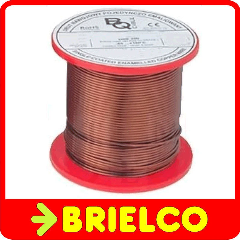 HILO DE COBRE ESMALTADO 1,5MM CARRETE 500G BOBINADO ROLLO ALAMBRE 32M BD6817